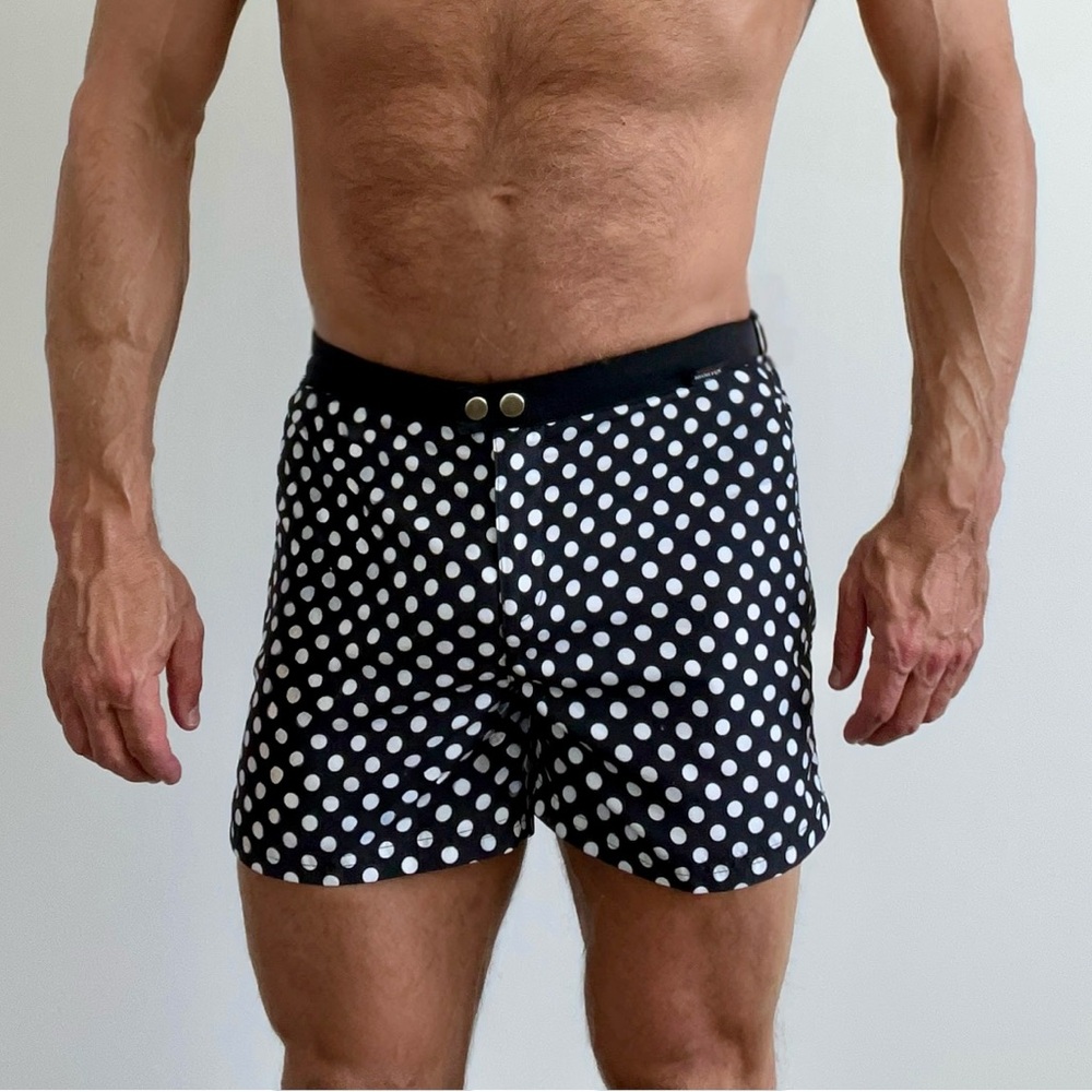 Polka Dot Swim Trunks for Men